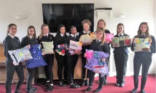 Latest News » Year 9 students make fidget blankets for care home residents
